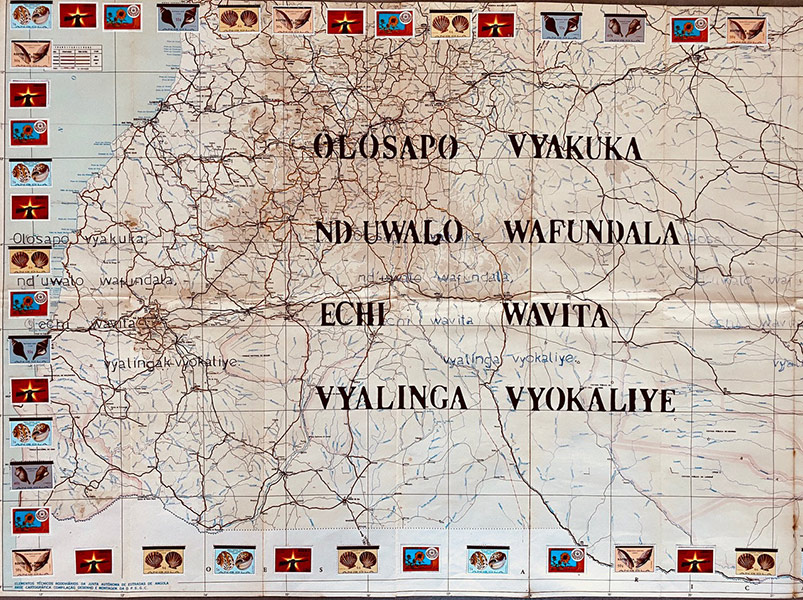 Road map of Angola, 1967. © Yara Nakahanda Monteiro.